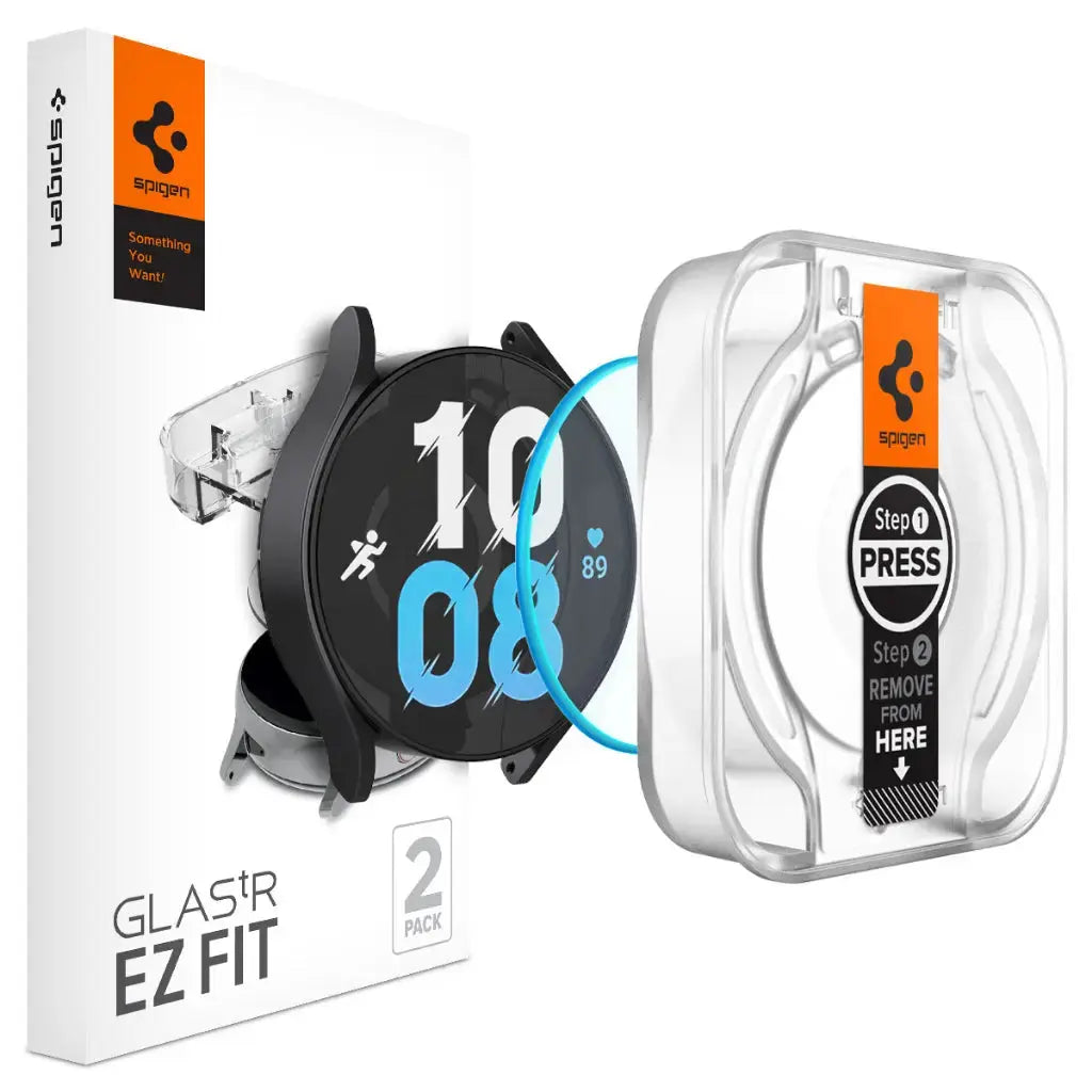 [2 Pack] Galaxy Watch 6 Screen Protector (40mm) EZ FIT GLAS.tR - Spigen Singapore