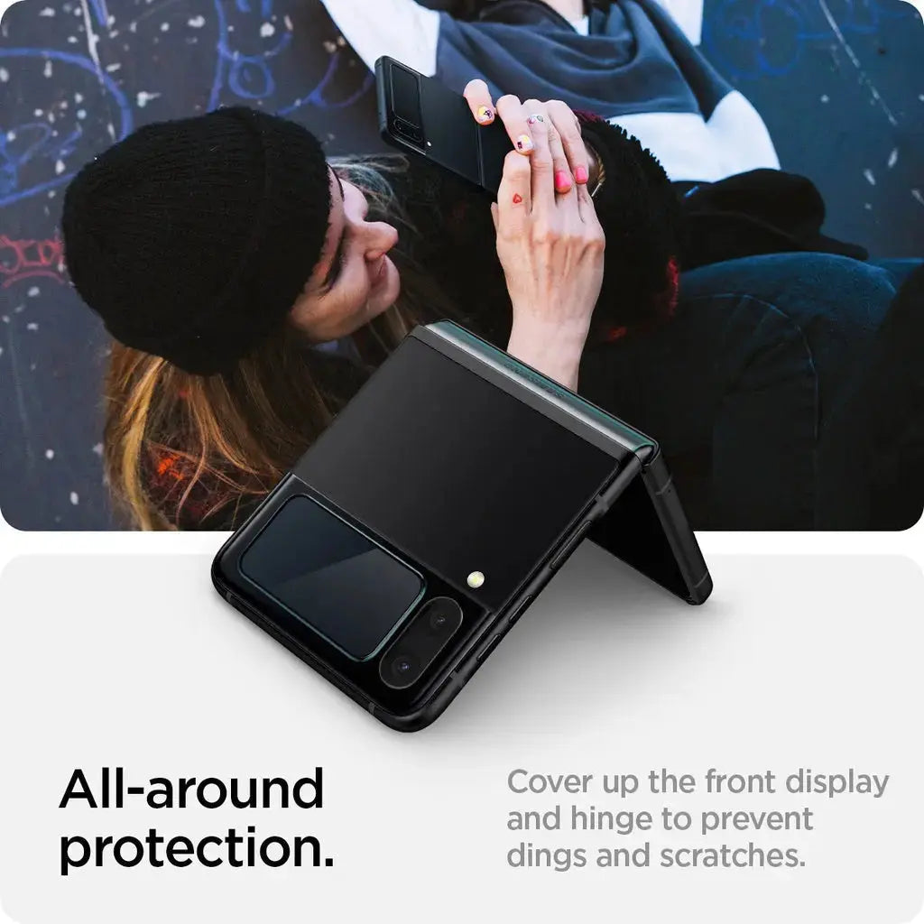 [2 Pack] Galaxy Z Flip 4 Screen Protector and Hinge Film - Spigen Singapore