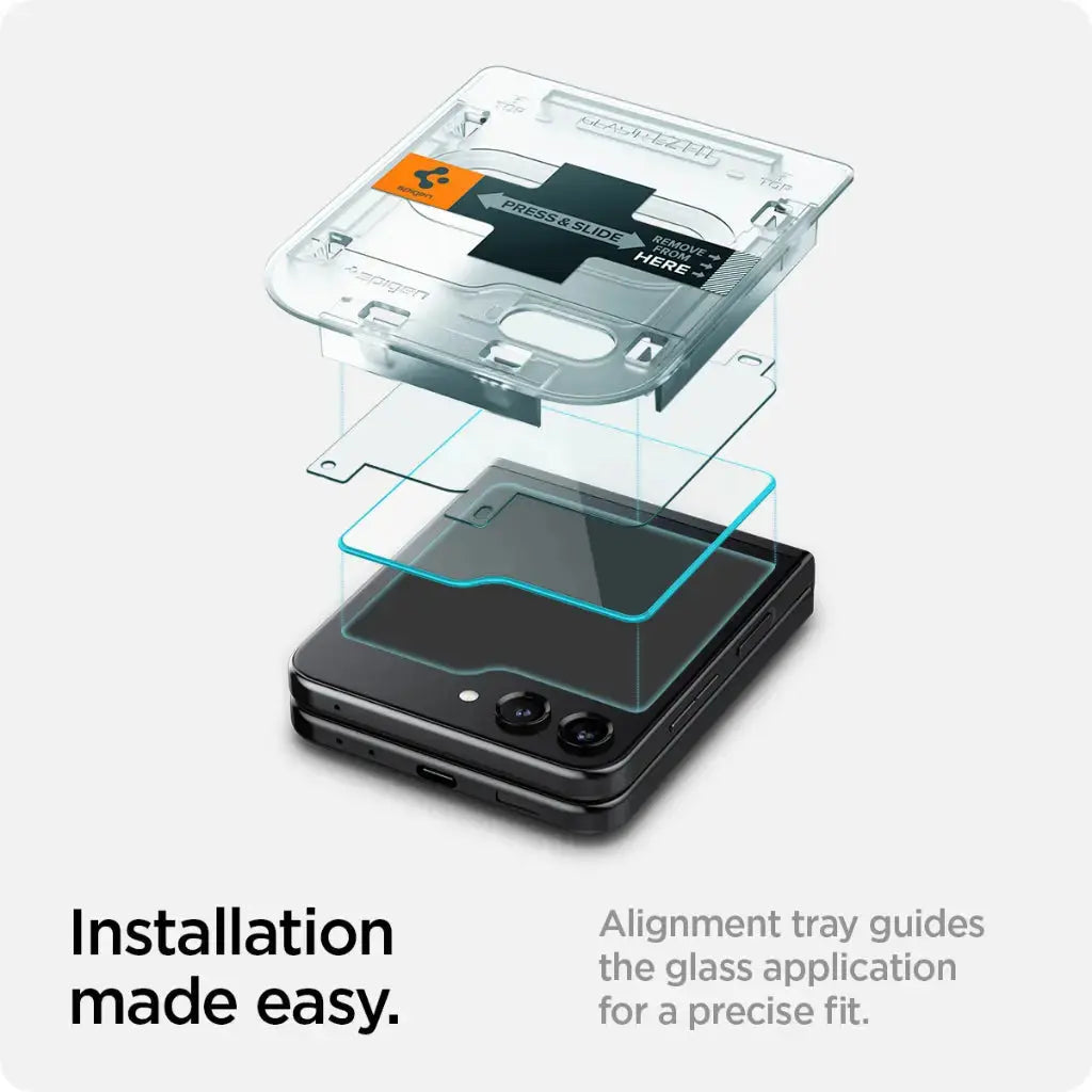 [2 Pack] Galaxy Z Flip 5 Screen Protector GLAS.tR EZ Fit