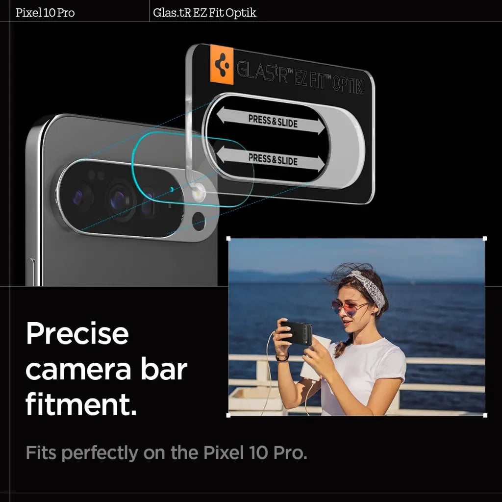 [2 Pack] Google Pixel 10 Pro Camera Lens Protector EZ Fit Optik