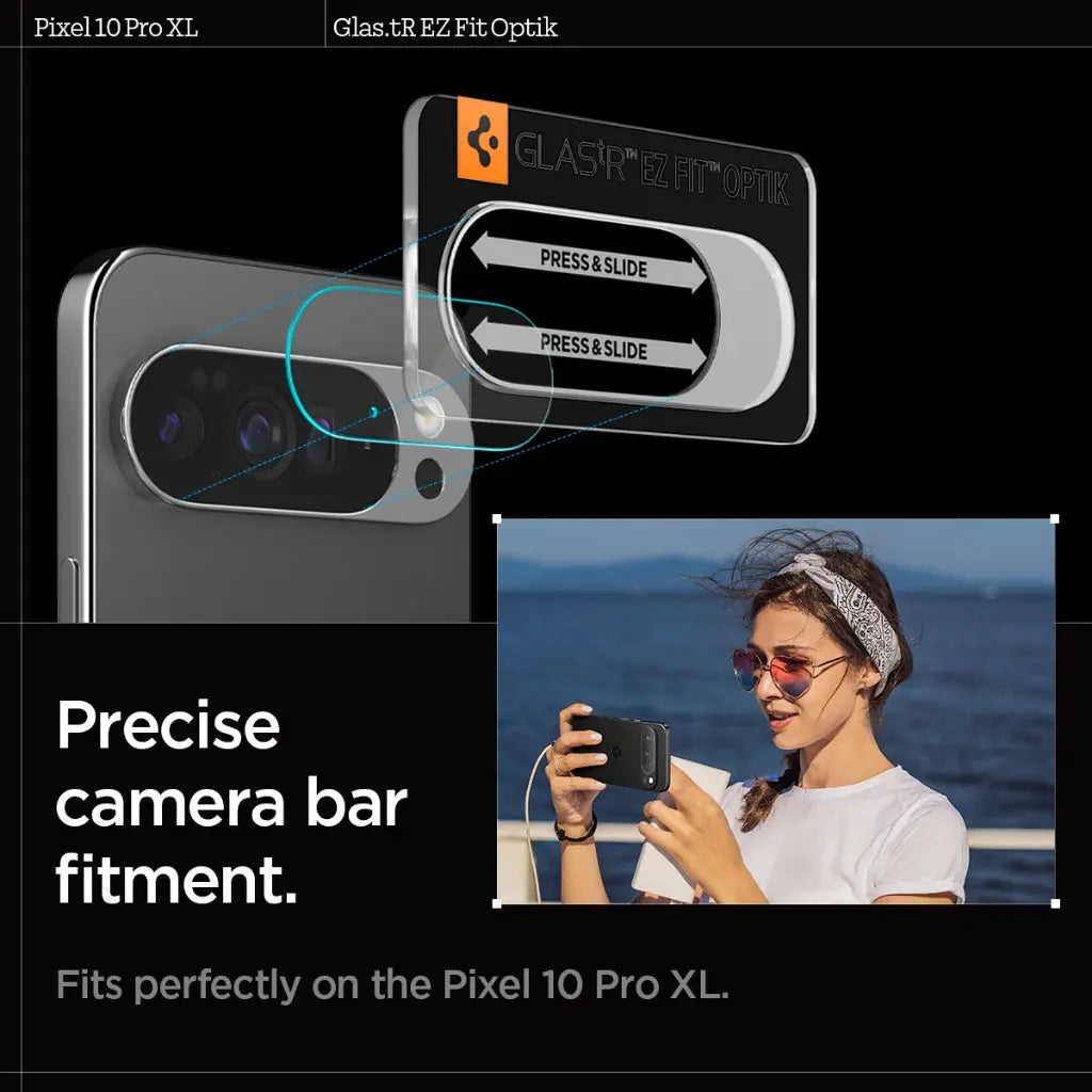 [2 Pack] Google Pixel 10 Pro XL Camera Lens Protector EZ Fit Optik