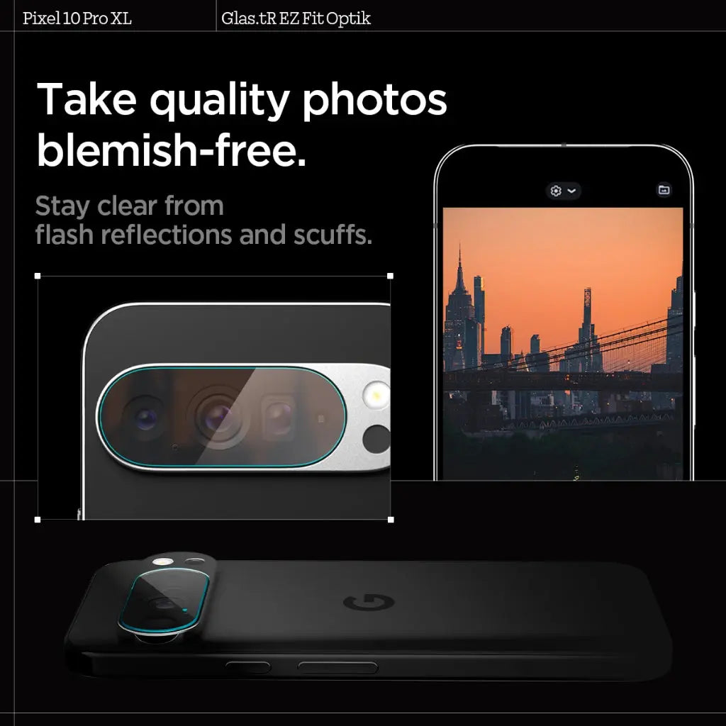 [2 Pack] Google Pixel 10 Pro XL Camera Lens Protector EZ Fit Optik