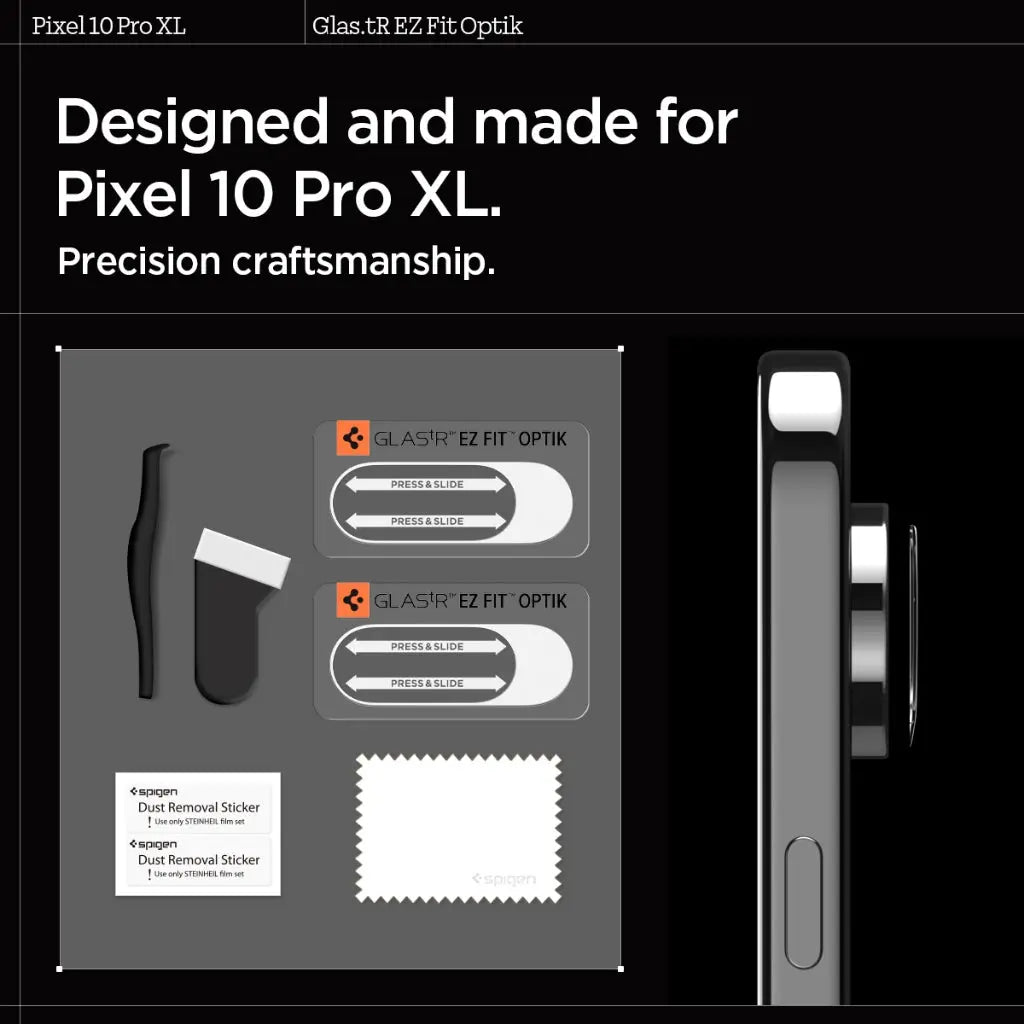 [2 Pack] Google Pixel 10 Pro XL Camera Lens Protector EZ Fit Optik