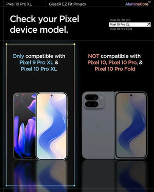 [2 Pack] Google Pixel 10 Pro XL / Pixel 9 Pro XL Privacy Screen Protector EZ Fit