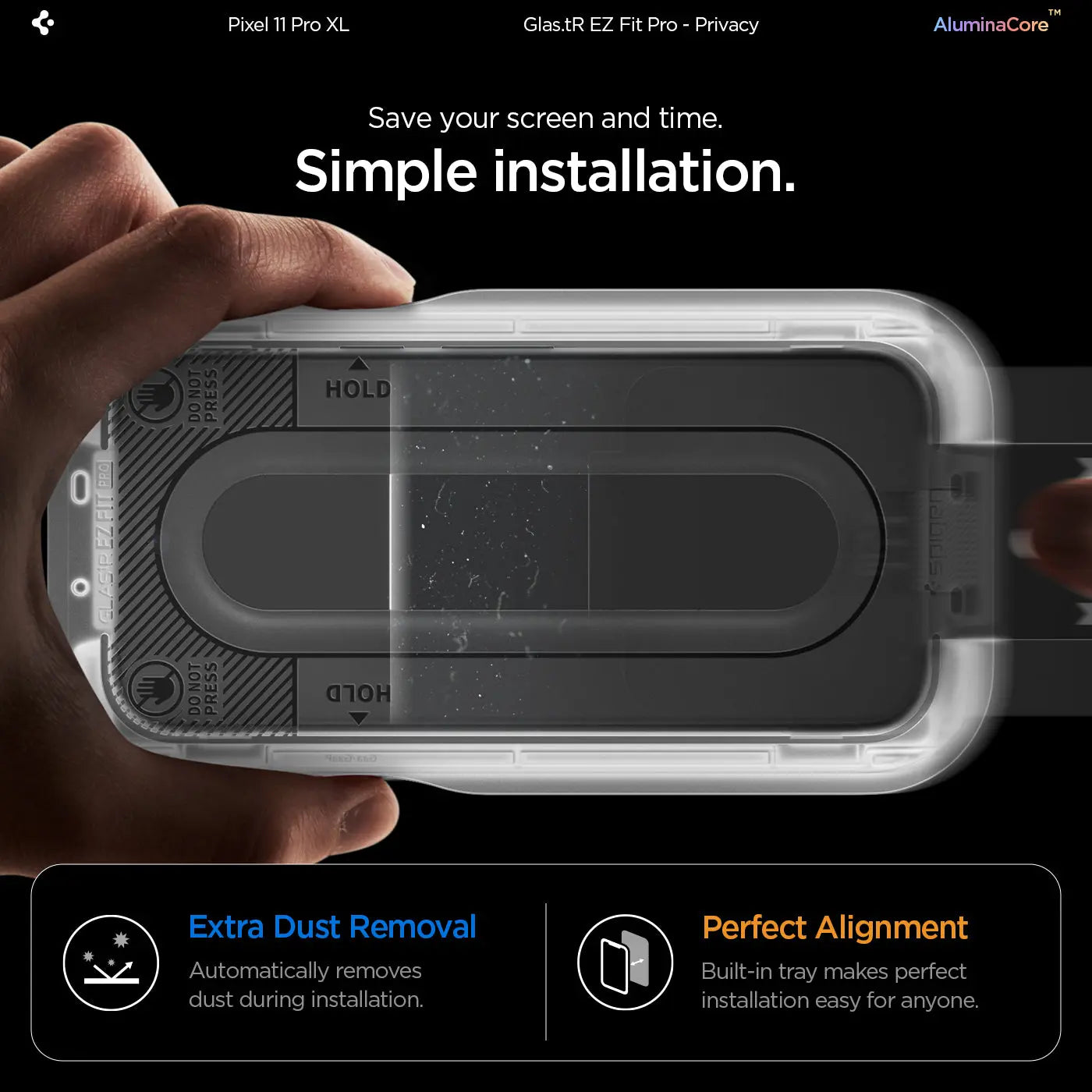 [2 Pack] Google Pixel 11 Pro XL Privacy Screen Protector EZ Fit Pro