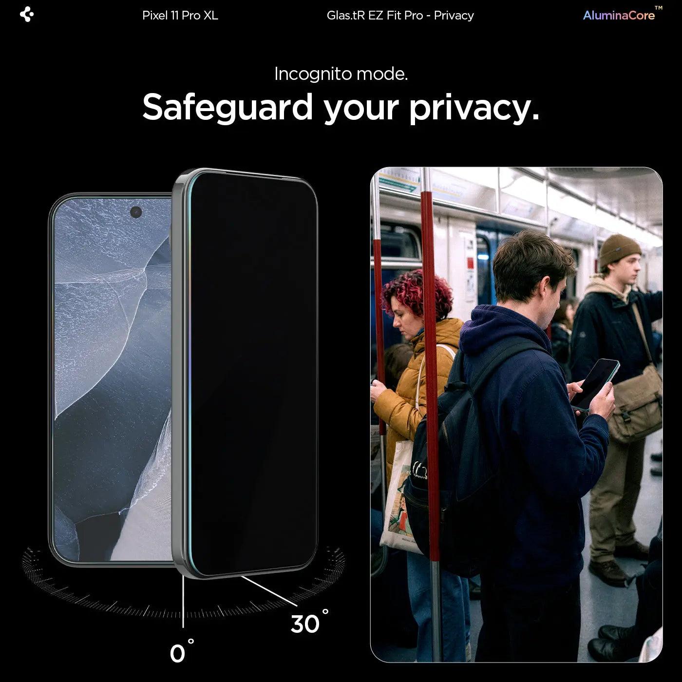 [2 Pack] Google Pixel 11 Pro XL Privacy Screen Protector EZ Fit Pro
