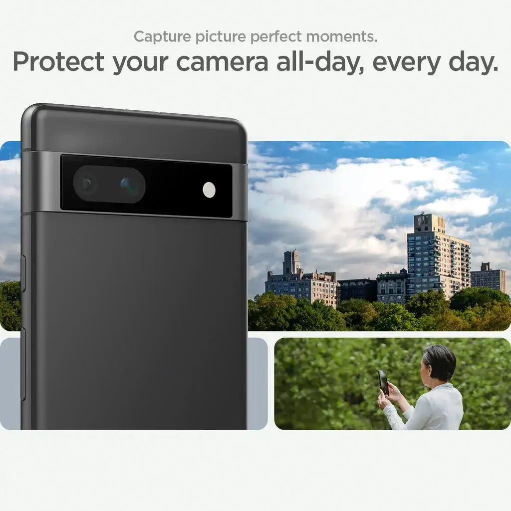 [2 Pack] Google Pixel 7a Camera Lens Protector EZ Fit Optik - Spigen Singapore