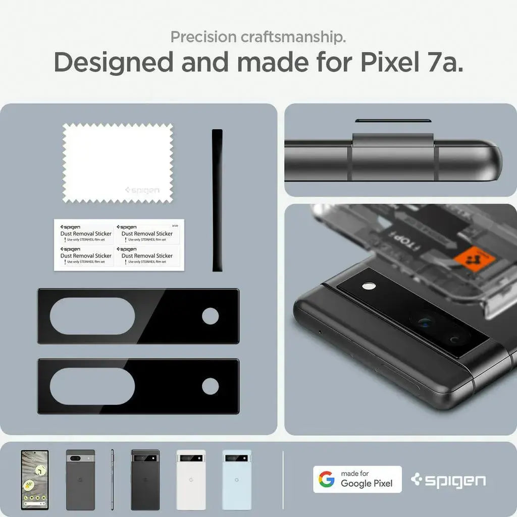 [2 Pack] Google Pixel 7a Camera Lens Protector EZ Fit Optik - Spigen Singapore