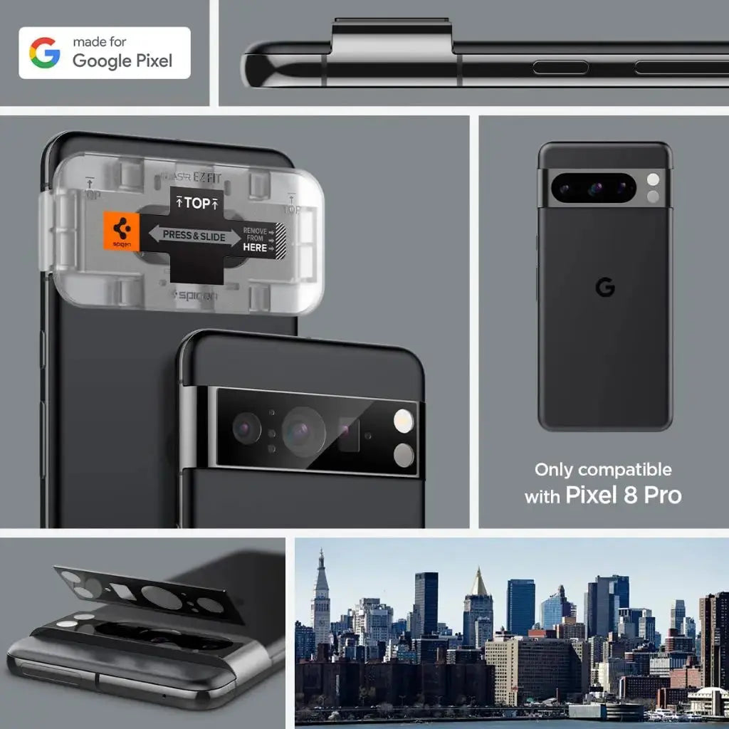 [2 Pack] Google Pixel 8 Pro Camera Lens Protector EZ Fit Optik