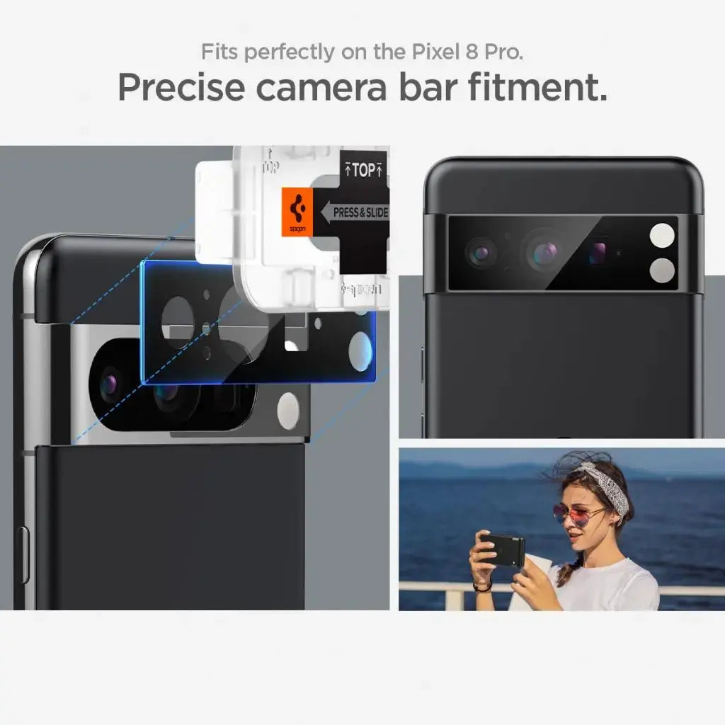 [2 Pack] Google Pixel 8 Pro Camera Lens Protector EZ Fit Optik