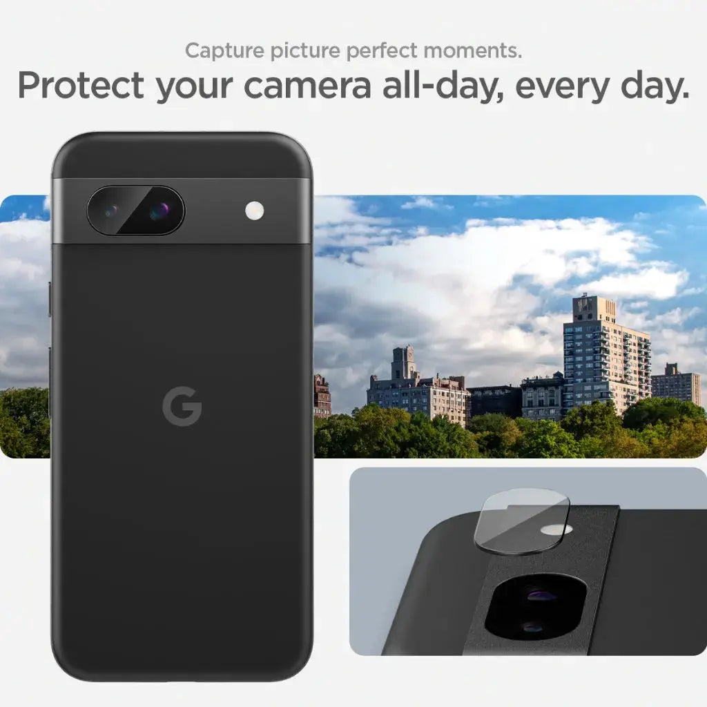 [2 Pack] Google Pixel 8a Camera Lens Protector EZ Fit Optik Pro - Spigen Singapore