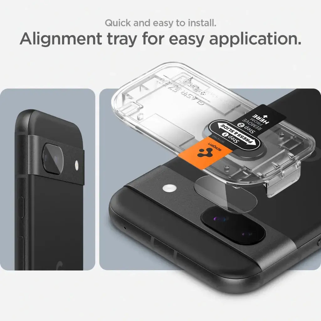 [2 Pack] Google Pixel 8a Camera Lens Protector EZ Fit Optik Pro - Spigen Singapore