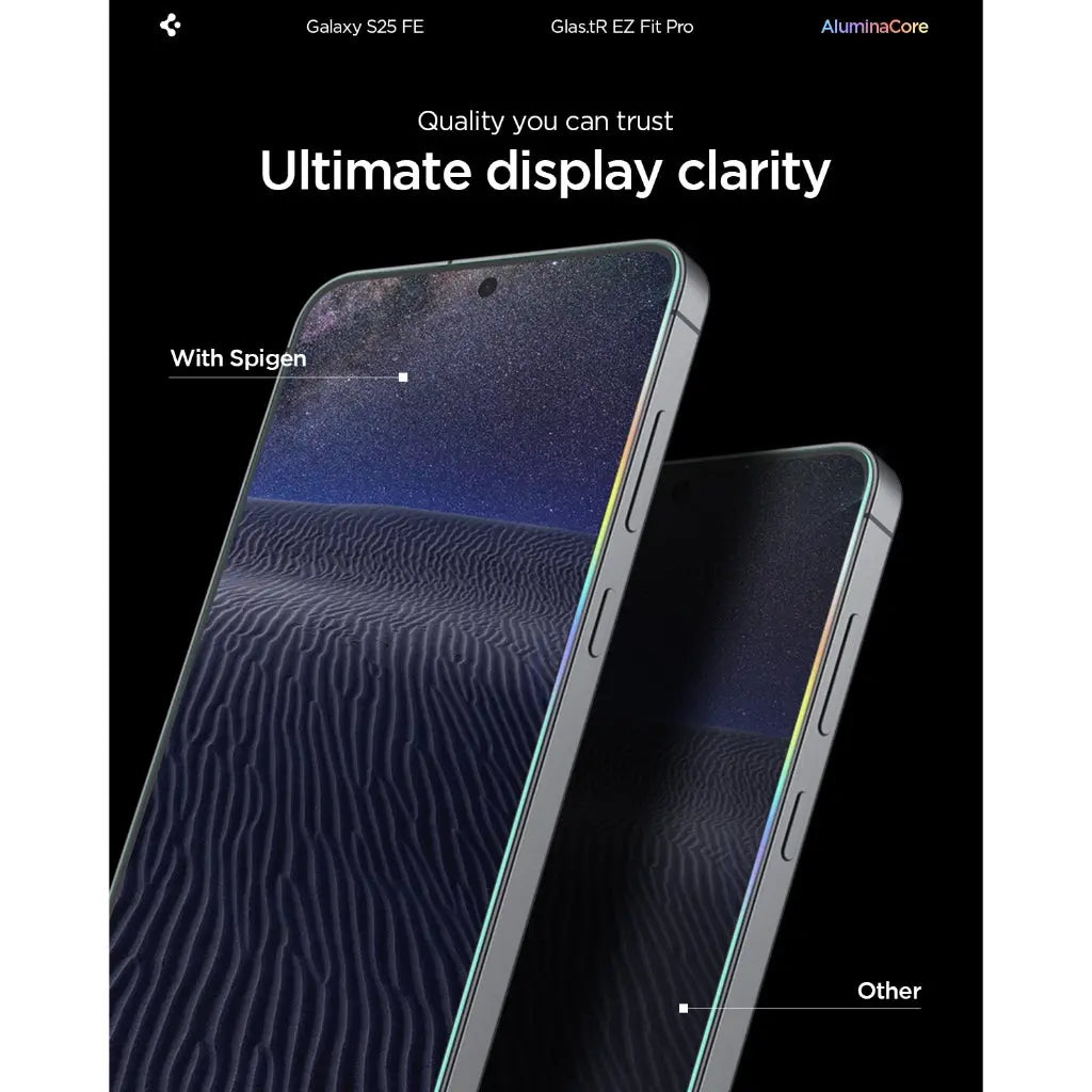 [2 Pack] Samsung S25 FE Tempered Glass EZ Fit Pro