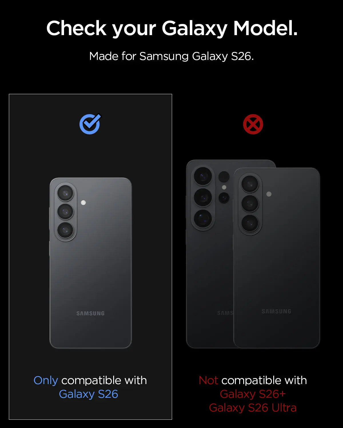 [2 Pack] Samsung S26 Camera Lens Protector 6.3" EZ Fit Optik Pro HD