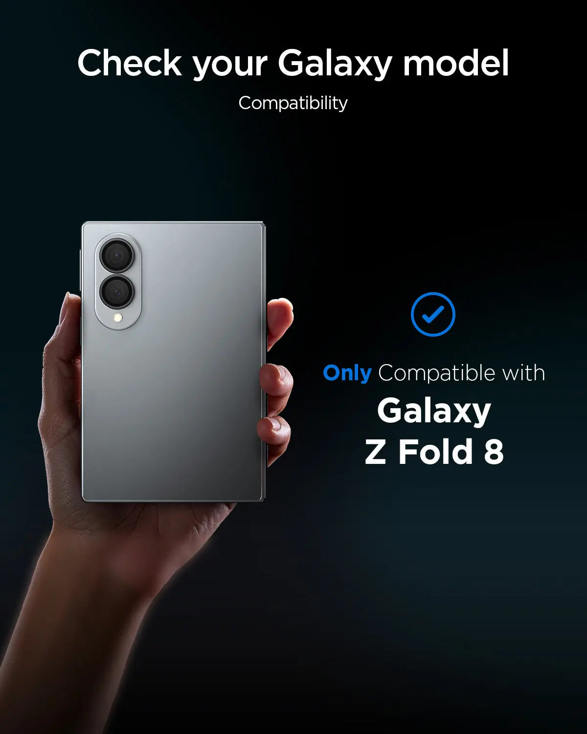 [2 Pack] Samsung Z Fold 8 Lens Protector Optik Pro HD EZ Fit
