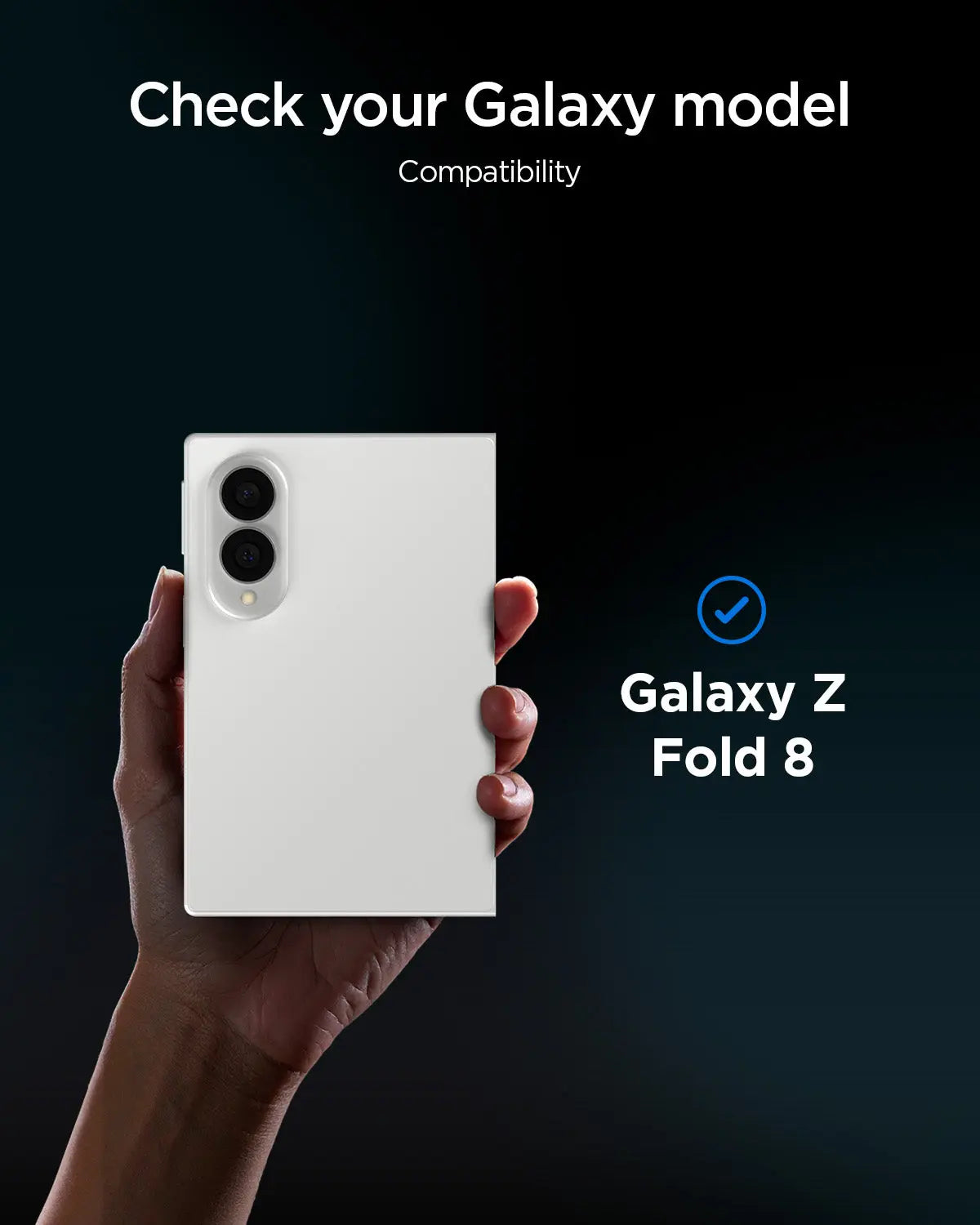 [2 Pack] Samsung Z Fold 8 Tempered Glass Glas.tR EZ Fit HD