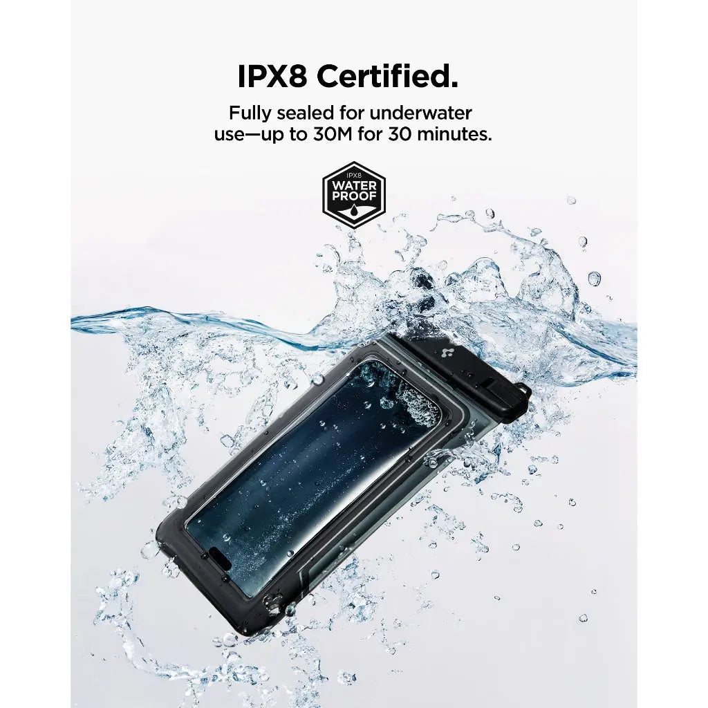 [2 Pack] Spigen Aqua Shield Floating Waterproof Phone Case A611P Phone Pouch Phone Holder Handphone Pouch Phone Strap