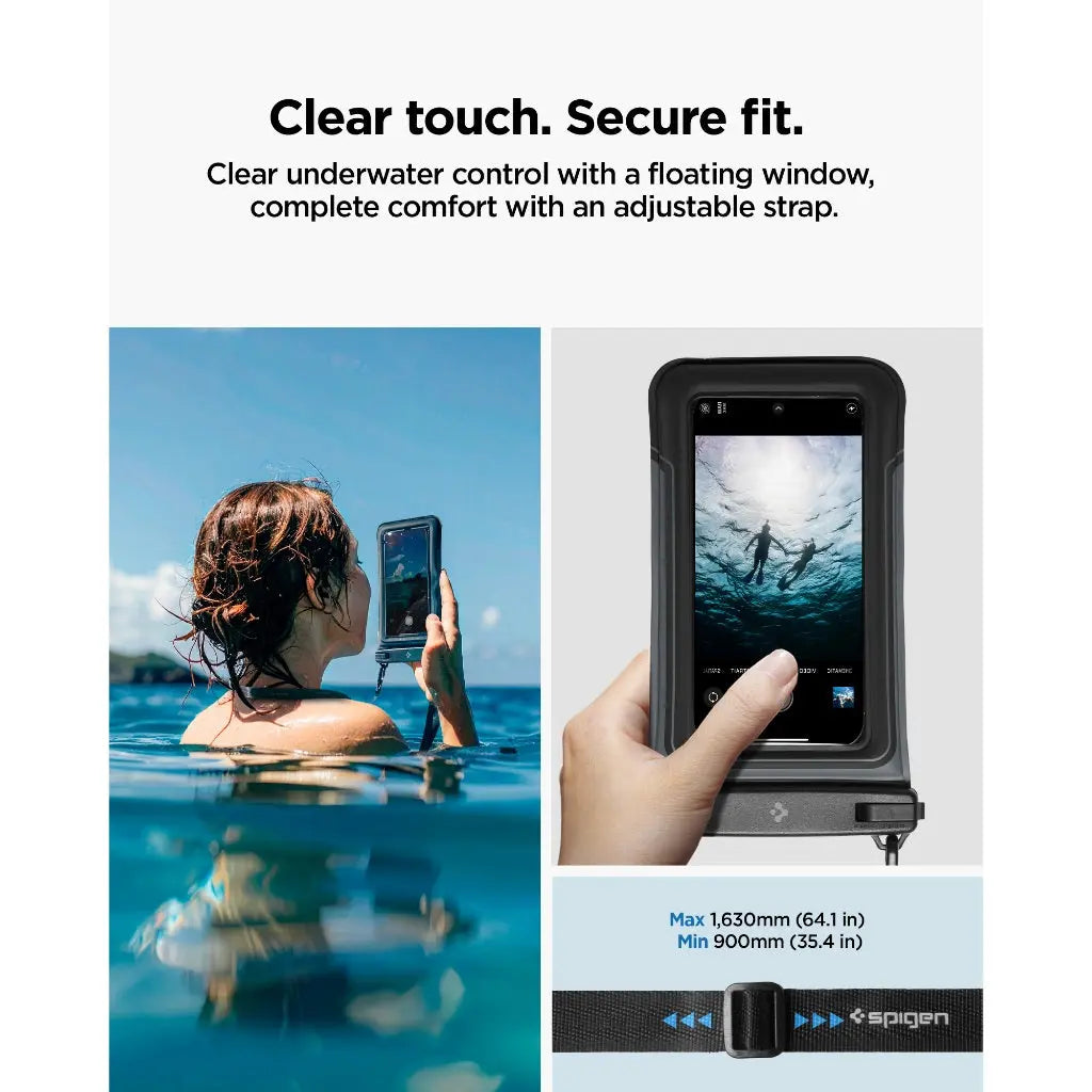 [2 Pack] Spigen Aqua Shield Floating Waterproof Phone Case A611P Phone Pouch Phone Holder Handphone Pouch Phone Strap