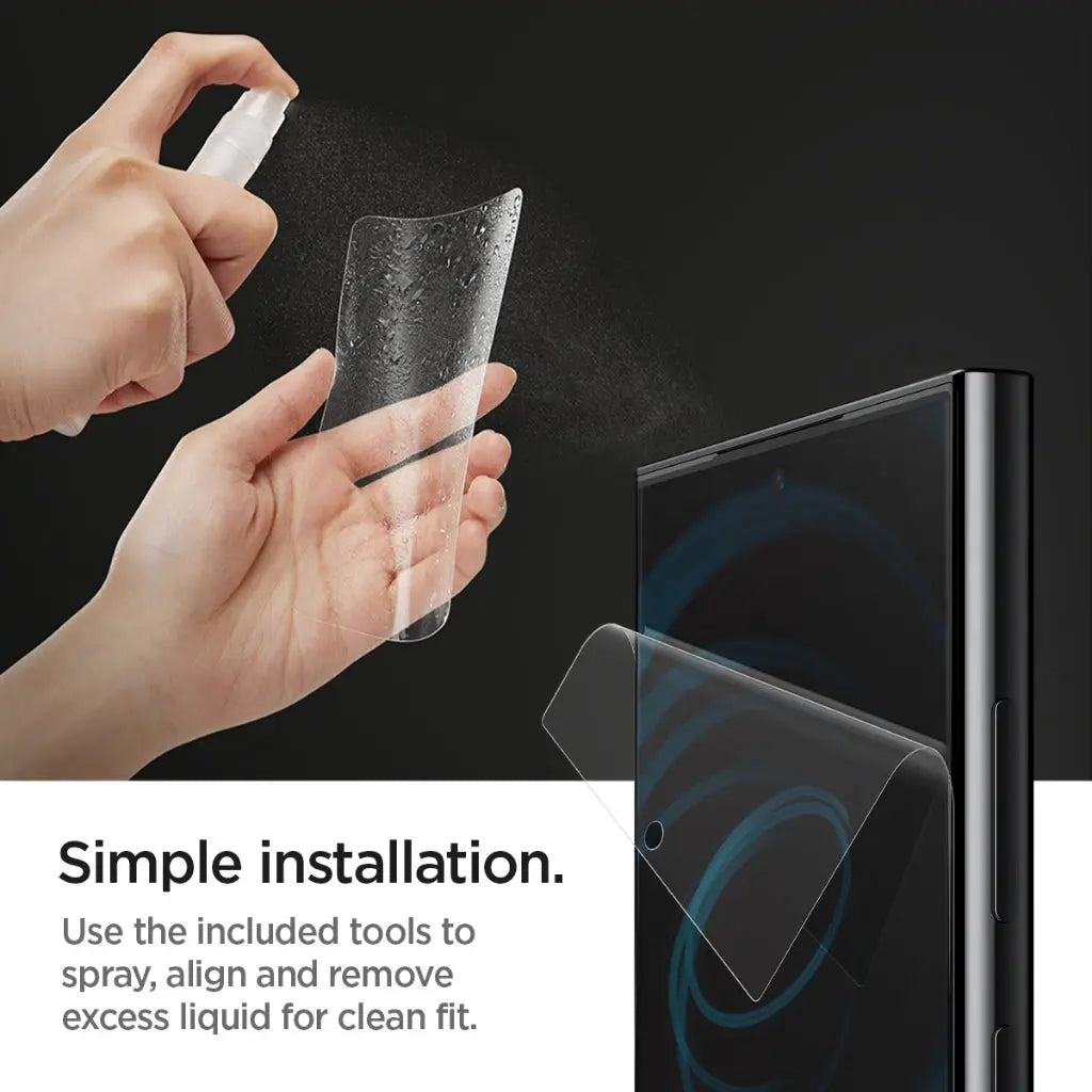 [2 Pack] Spigen Galaxy S24 Ultra Screen Protector Neo Flex HD Samsung S24 Ultra Screen Protector Scratch Defense