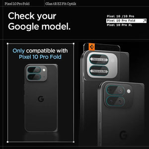 [2 Pack] Spigen Google Pixel 10 Pro Fold Lens Protector EZ Fit Optik Pro Tempered Glass Camera Lens Protector