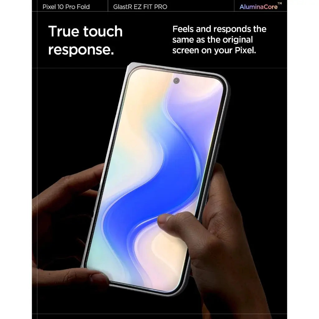 [2 Pack] Spigen Google Pixel 10 Pro Fold Screen Protector Glas.tR EZ Fit AluminaCore Tempered Glass 9H Hardness