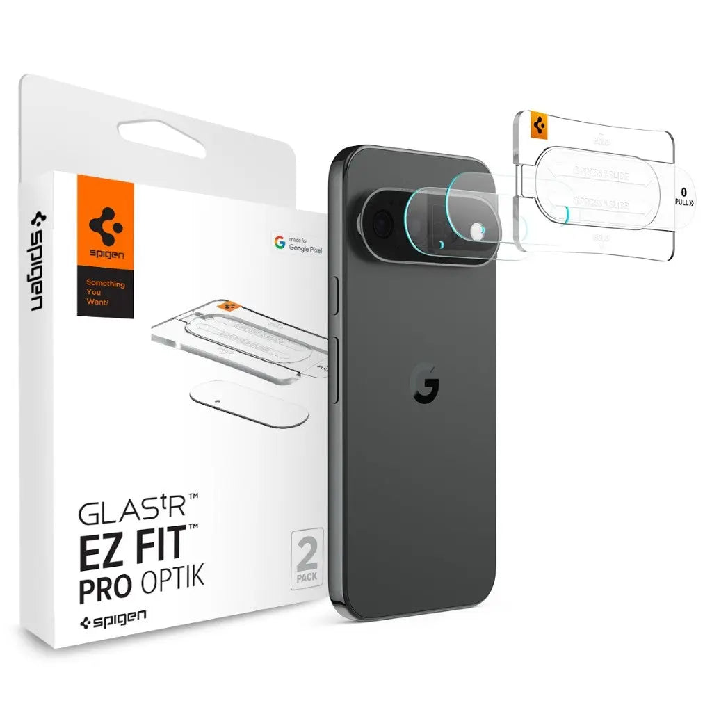 [2 Pack] Spigen Google Pixel 11 Pro Camera Lens Protector EZ Fit Optik Pro Tempered Glass Lens Cover