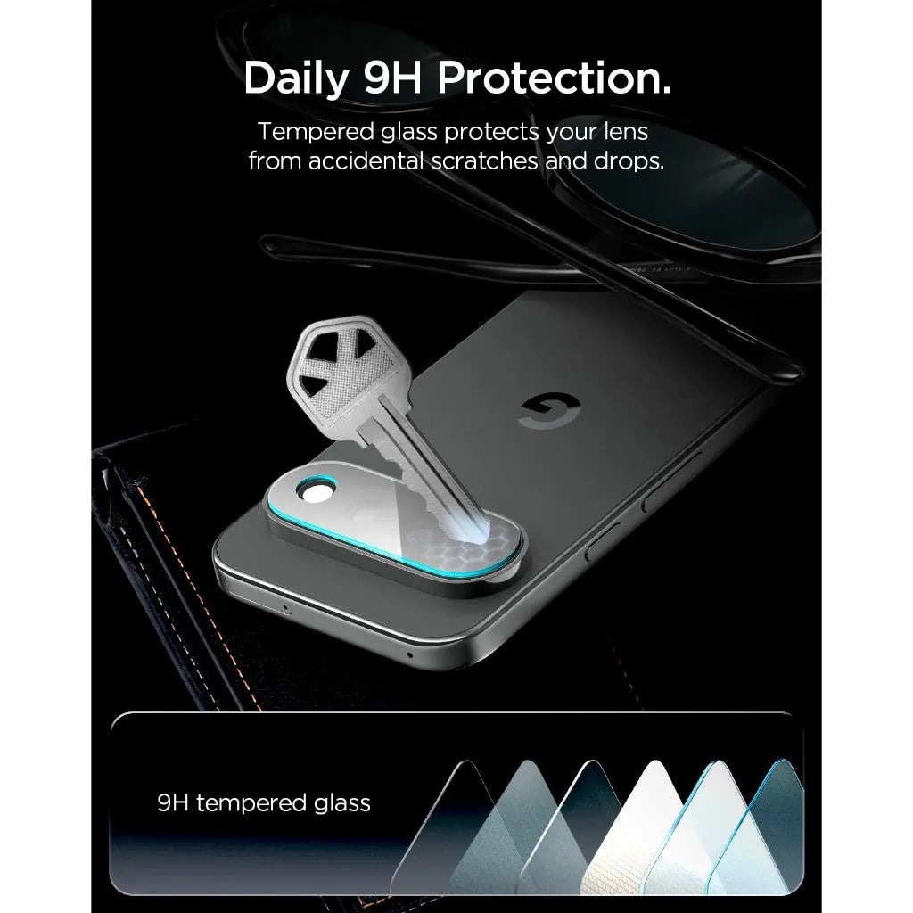 [2 Pack] Spigen Google Pixel 11 Pro Camera Lens Protector EZ Fit Optik Pro Tempered Glass Lens Cover
