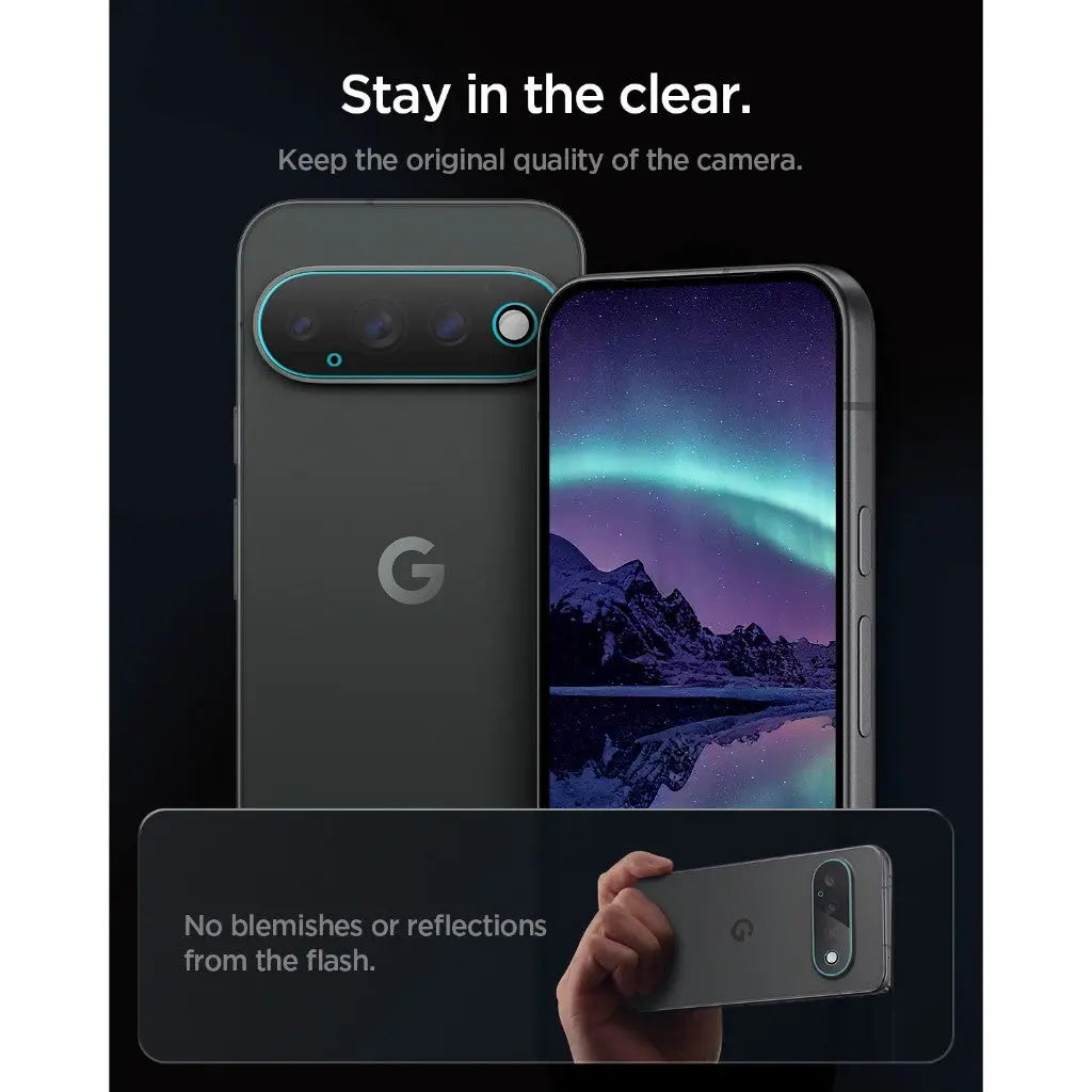 [2 Pack] Spigen Google Pixel 11 Pro Camera Lens Protector EZ Fit Optik Pro Tempered Glass Lens Cover