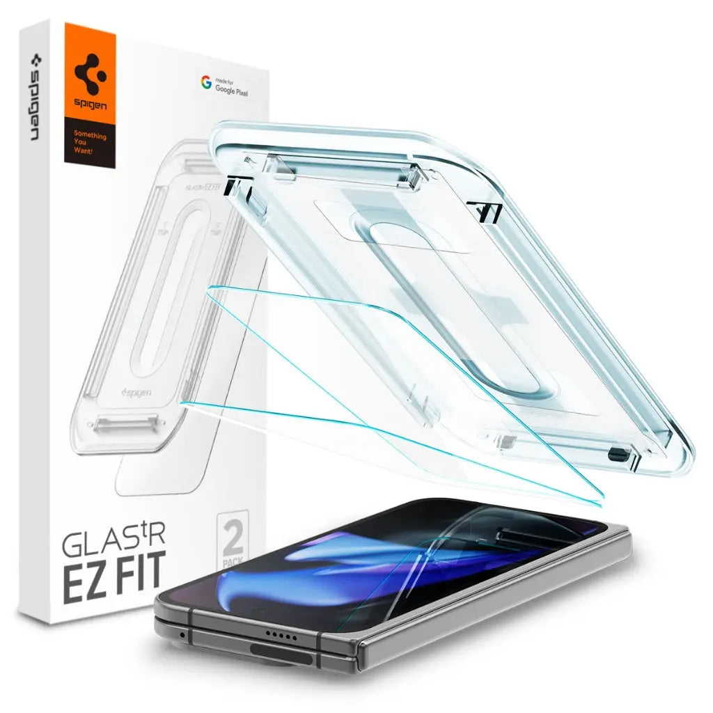 [2 Pack] Spigen Google Pixel 9 Pro Fold Screen Protector Glas.tR EZ Fit Tempered Glass 9H Hardness