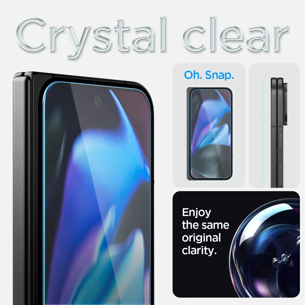 [2 Pack] Spigen Google Pixel 9 Pro Fold Screen Protector Glas.tR EZ Fit Tempered Glass 9H Hardness