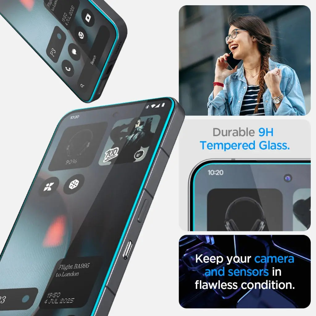 [2 Pack] Spigen Nothing Phone 3 Tempered Glass Glas.tR EZ Fit Pro HD Nothing Phone 3 Screen Protector 9H Hardness