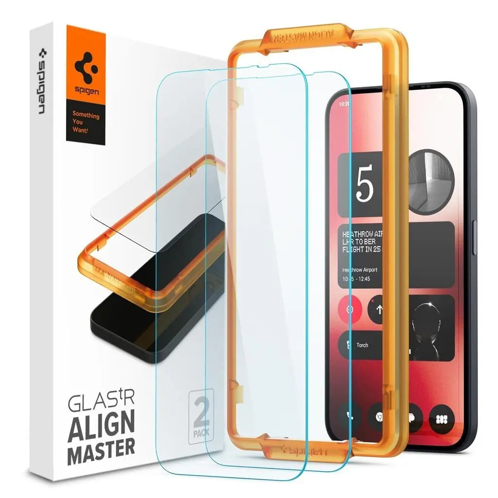 [2 Pack] Spigen Nothing Phone (2a) Screen Protector AlignMaster Glas.tR Spigen Tempered Glass With Auto Alignment Kit