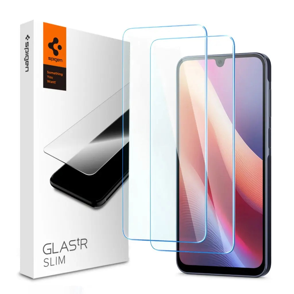 [2 Pack] Spigen Samsung A16 / A16 5G Screen Protector Full Coverage Glas.tR SLIM HD Samsung A16 Tempered Glass