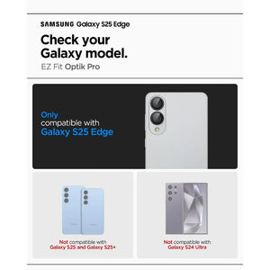 [2 Pack] Spigen Samsung S25 Edge Camera Lens Protector 6.7" EZ Fit Optik Pro HD Tempered Glass Galaxy S25 Edge