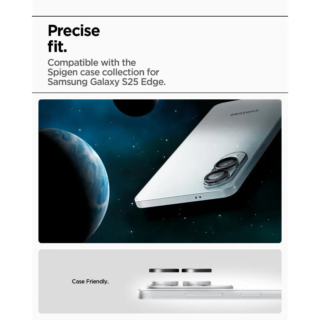 [2 Pack] Spigen Samsung S25 Edge Camera Lens Protector 6.7