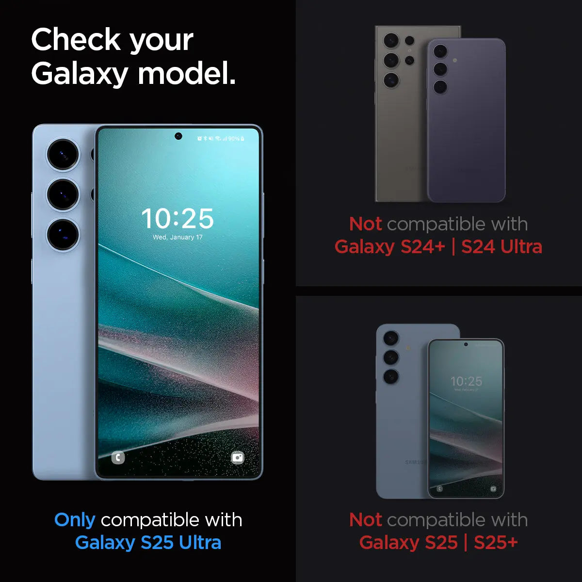 [2 Pack] Spigen Samsung S25 Ultra Privacy Screen Protector 6.9" Glas.tR EZ Fit Samsung S25 Ultra Privacy Tempered Glass