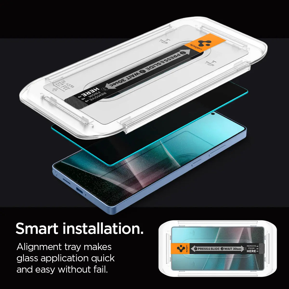 [2 Pack] Spigen Samsung S25 Ultra Privacy Screen Protector 6.9" Glas.tR EZ Fit Samsung S25 Ultra Privacy Tempered Glass
