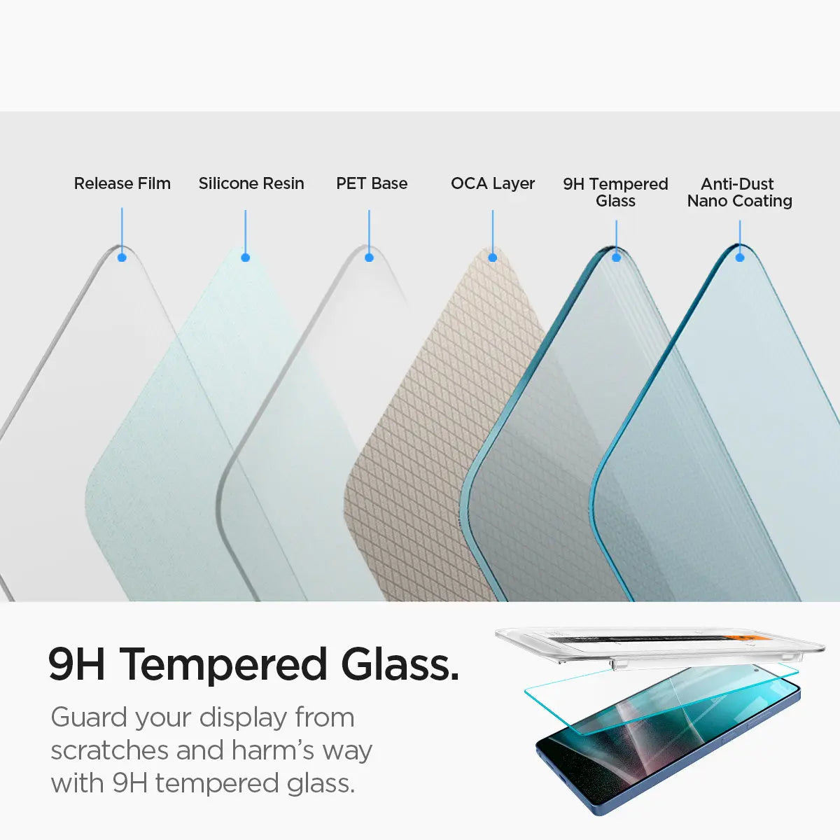 [2 Pack] Spigen Samsung S25 Ultra Screen Protector 6.9" Glas.tR EZ Fit HD Galaxy S25 Ultra Tempered Glass 9H Hardness