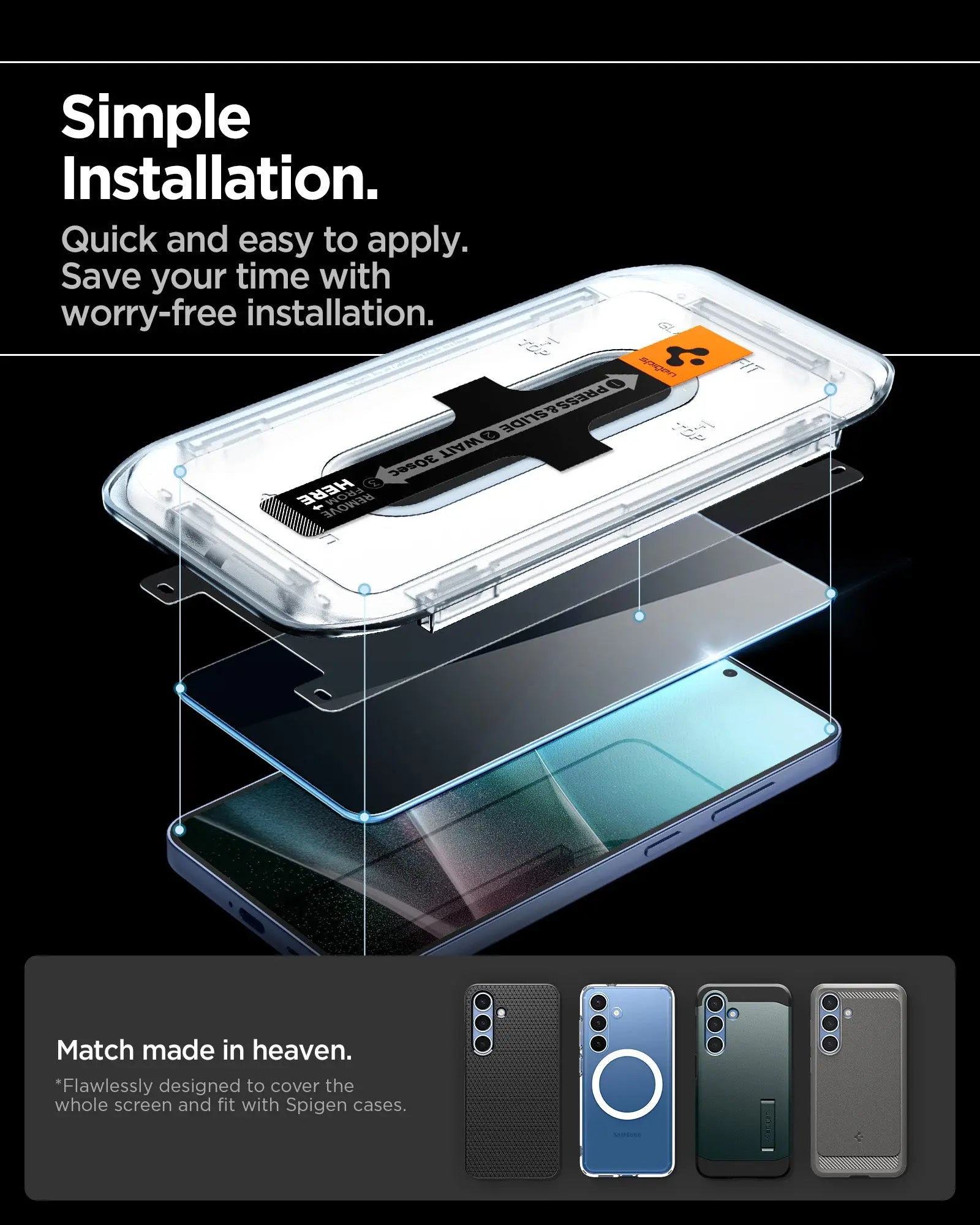 [2 Pack] Spigen Samsung S25+ Privacy Screen Protector 6.7
