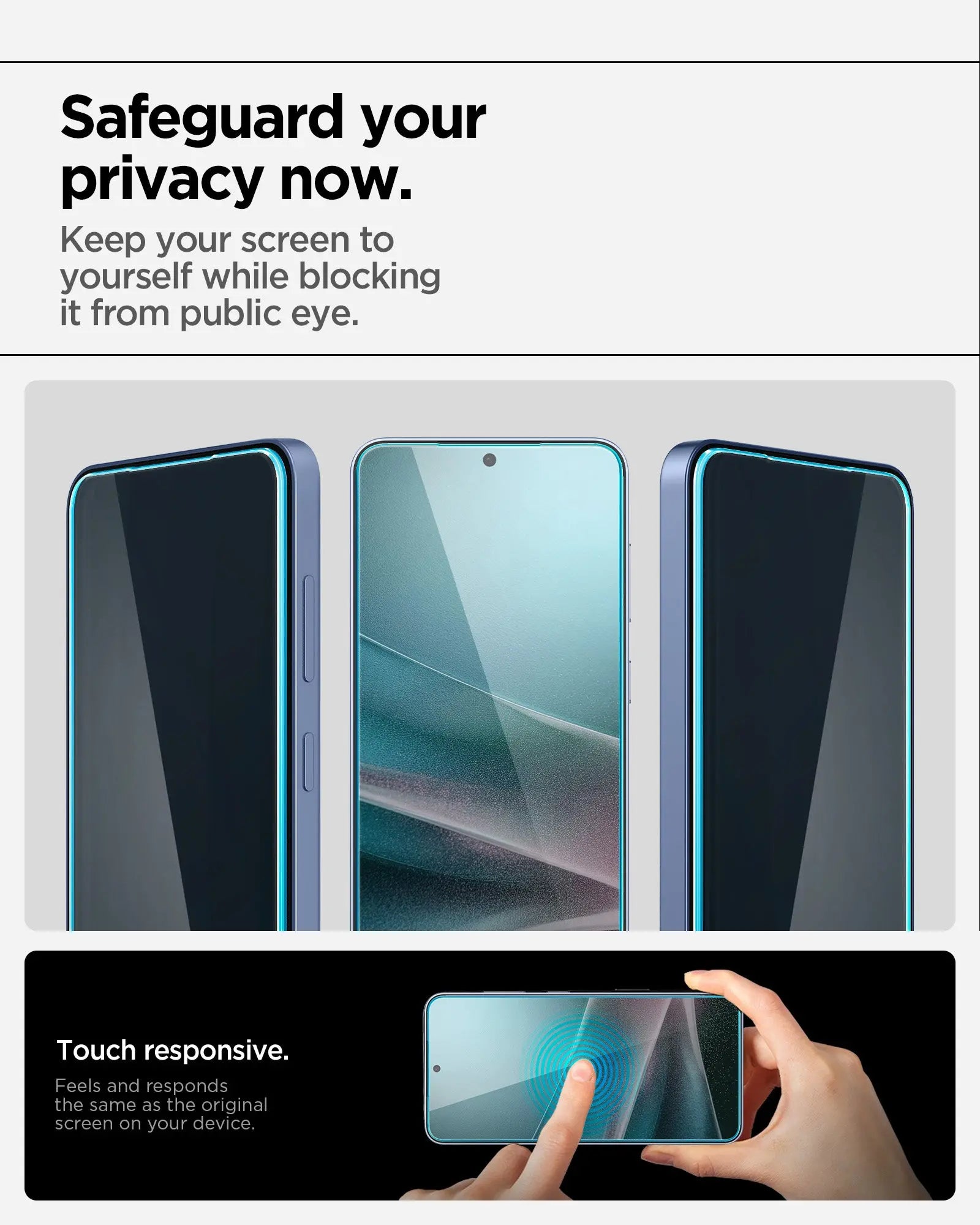 [2 Pack] Spigen Samsung S25+ Privacy Screen Protector 6.7