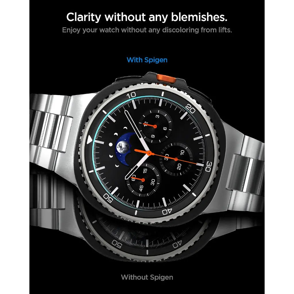 [2 Pack] Spigen Samsung Watch 8 Classic (46mm) Screen Protector Tempered Glass EZ FIT Glas.tR Samsung 9H Hardness
