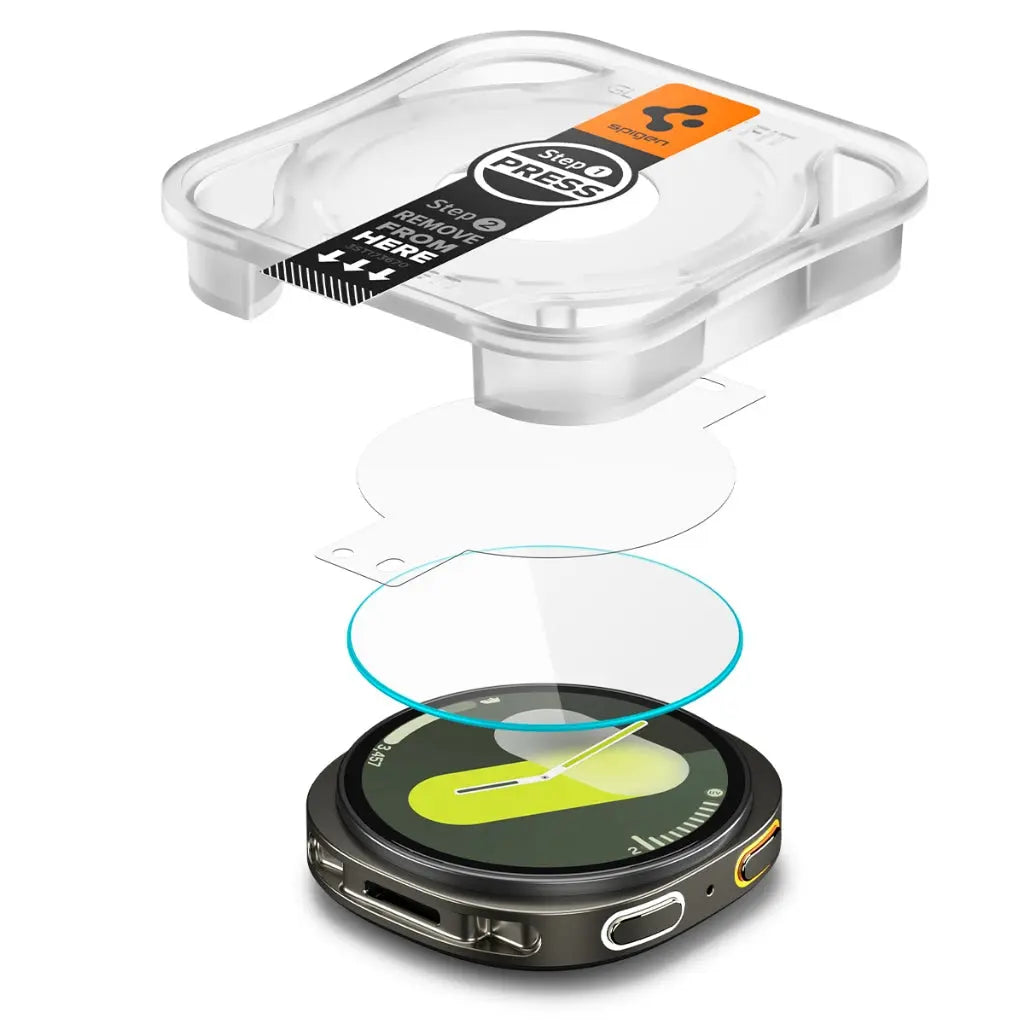 [2 Pack] Spigen Samsung Watch 8 (44mm) Tempered Glass EZ FIT GLAS.tR Galaxy Watch 8 (44mm) Samsung Screen Protector