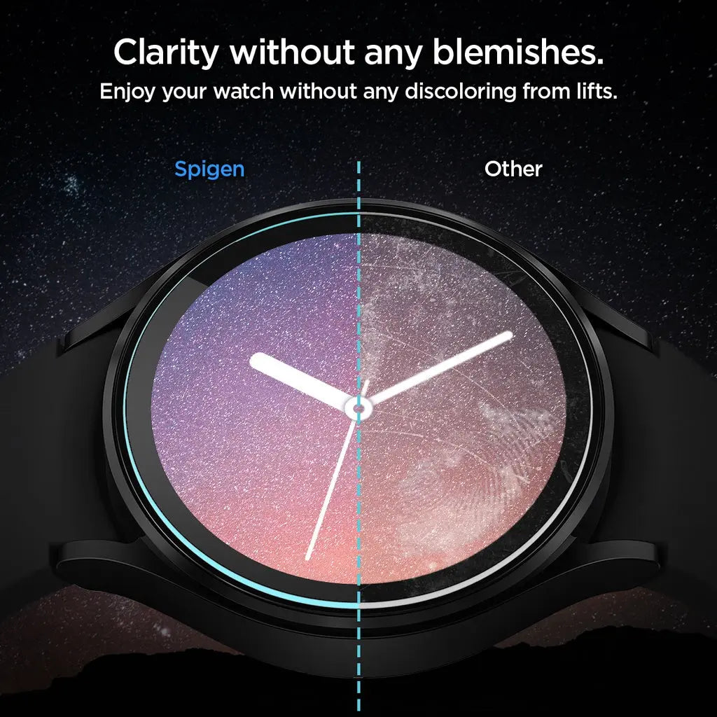 [2 Pack] Spigen Samsung Watch FE / 5 / 4 (40mm) Screen Protector EZ FIT GLAS.tR Galaxy Watch 40mm Tempered Glass