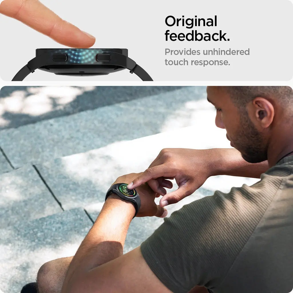 [2 Pack] Spigen Samsung Watch FE / 5 / 4 (40mm) Screen Protector EZ FIT GLAS.tR Galaxy Watch 40mm Tempered Glass