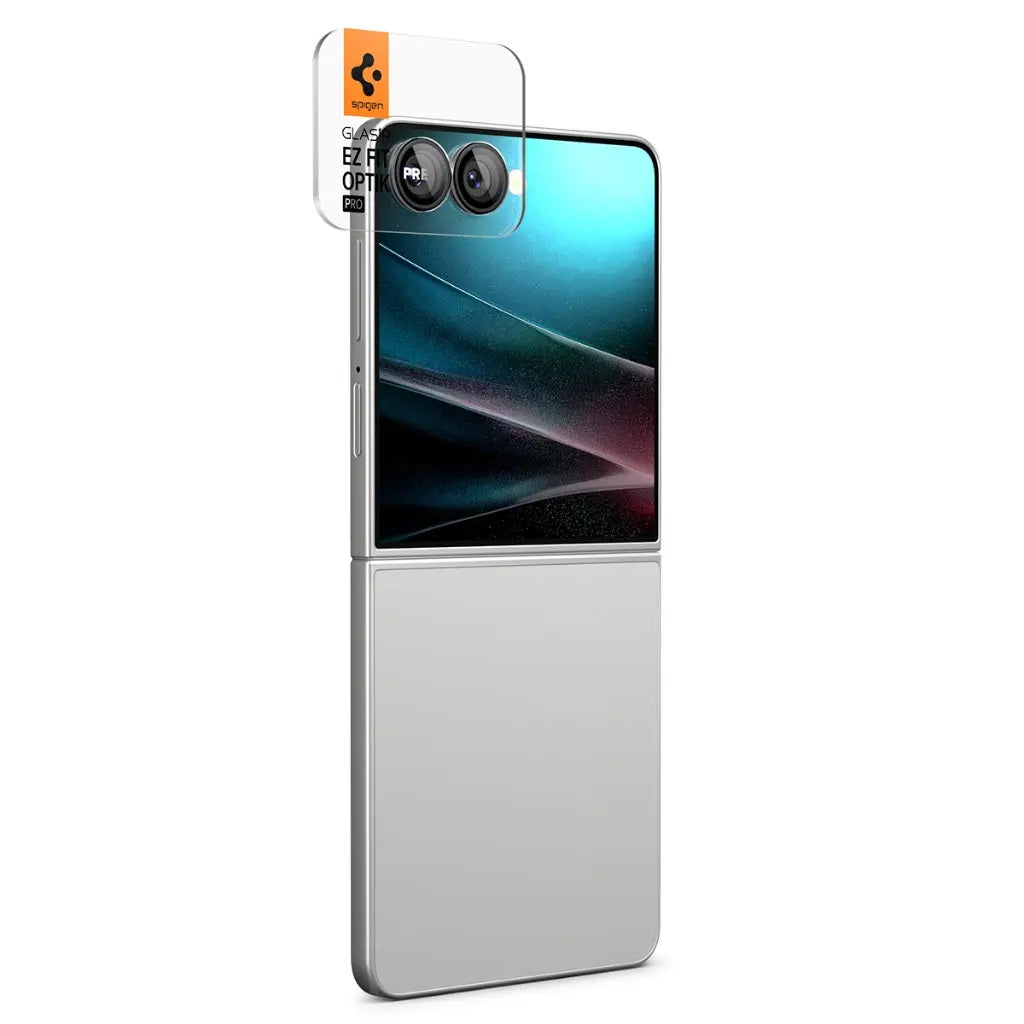 [2 Pack] Spigen Samsung Z Flip 7 Optik Pro HD Lens Protector Glas.tR EZ Fit Tempered Glass Galaxy Z Flip 7 Camera Lens
