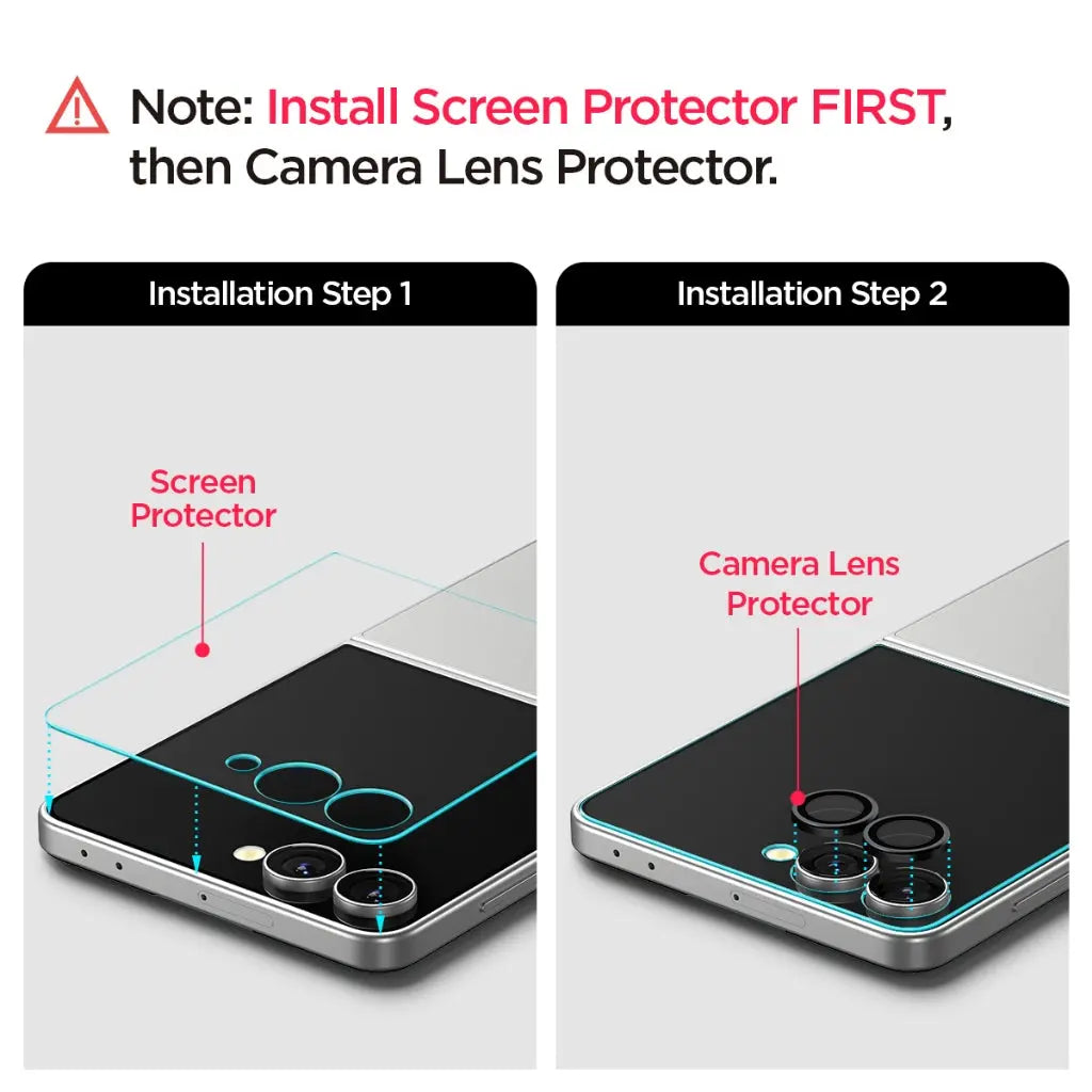 [2 Pack] Spigen Samsung Z Flip 7 Optik Pro HD Lens Protector Glas.tR EZ Fit Tempered Glass Galaxy Z Flip 7 Camera Lens