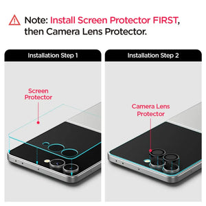 [2 Pack] Spigen Samsung Z Flip 7 Optik Pro HD Lens Protector Glas.tR EZ Fit Tempered Glass Galaxy Z Flip 7 Camera Lens