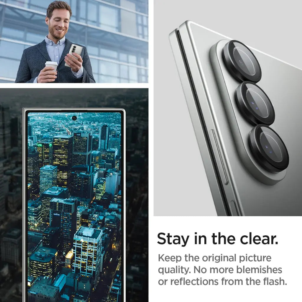 [2 Pack] Spigen Samsung Z Fold 7 Optik Pro HD Lens Protector Glas.tR EZ Fit Tempered Glass Galaxy Z Fold 7 Camera Lens