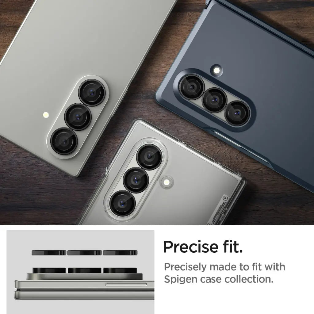 [2 Pack] Spigen Samsung Z Fold 7 Optik Pro HD Lens Protector Glas.tR EZ Fit Tempered Glass Galaxy Z Fold 7 Camera Lens