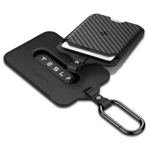[2 Pack] Spigen Tesla Key Card Protector Premium Card Holder with Carabiner Key Holder Tesla Accessories Key Cover TO245